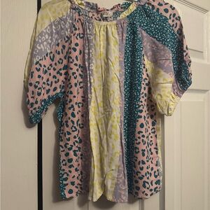 Colorful Patterned Women's Blouse